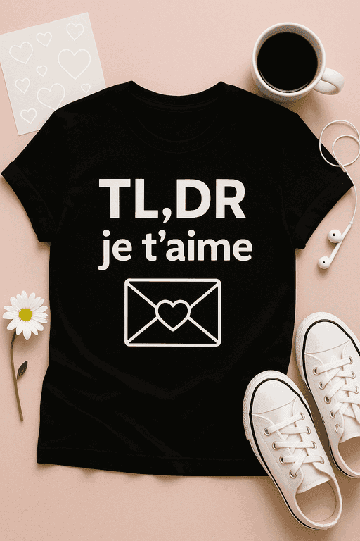 T-shirt TL;DR : je t’aime