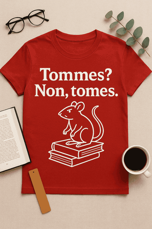 T-shirt "Tommes? Non, tomes."
