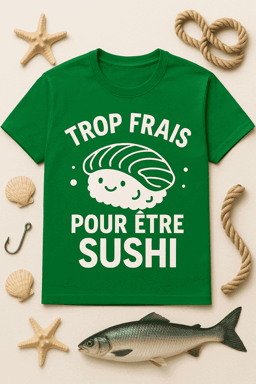 T-shirt Trop frais pour être sushi
