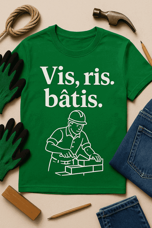 T-shirt Vis, Ris, Bâtis - L'art de vivre en 3 mots