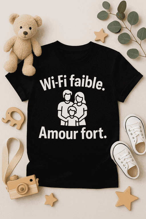 T-shirt Wi-Fi faible. Amour fort.