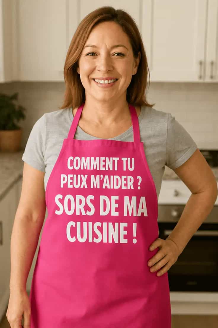 Tablier humoristique Aide en cuisine - COMMENT TU