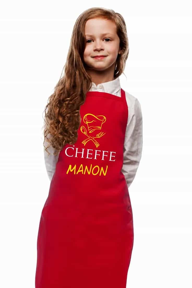 Tablier humoristique Chef avec prénom personnalisé