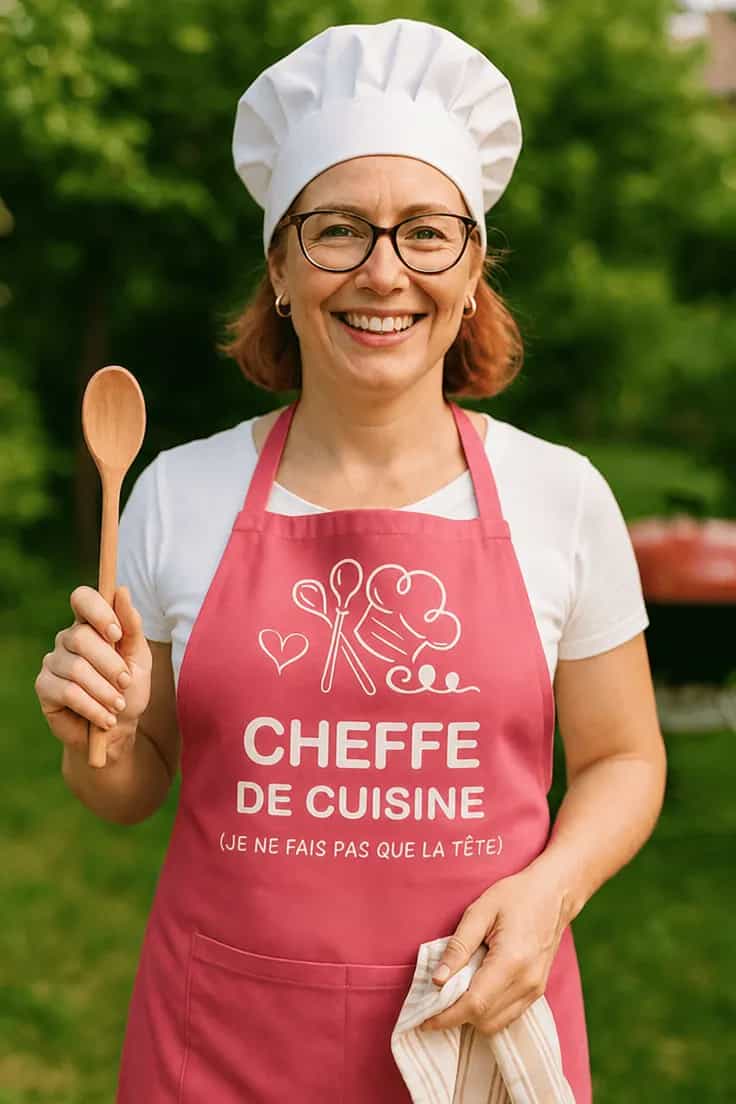 Tablier humoristique Cheffe de cuisine â CHEFFE