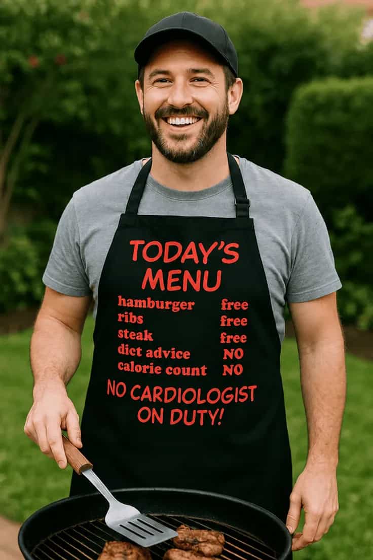 Tablier humoristique Menu du jour barbecue