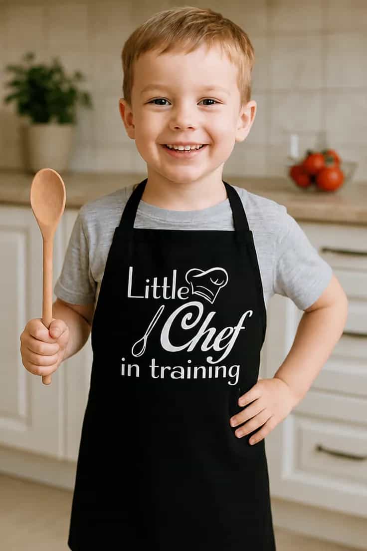 Tablier humoristique Petit chef en formation