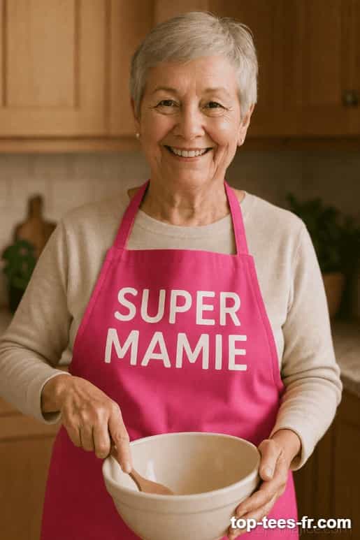 Tablier humoristique super mamie