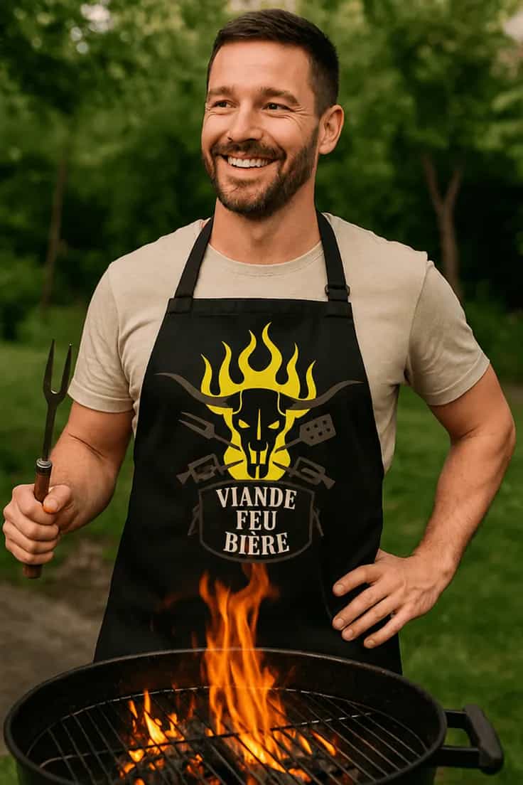 Tablier humoristique Viande feu bière VIANDE FEU BIÈRE