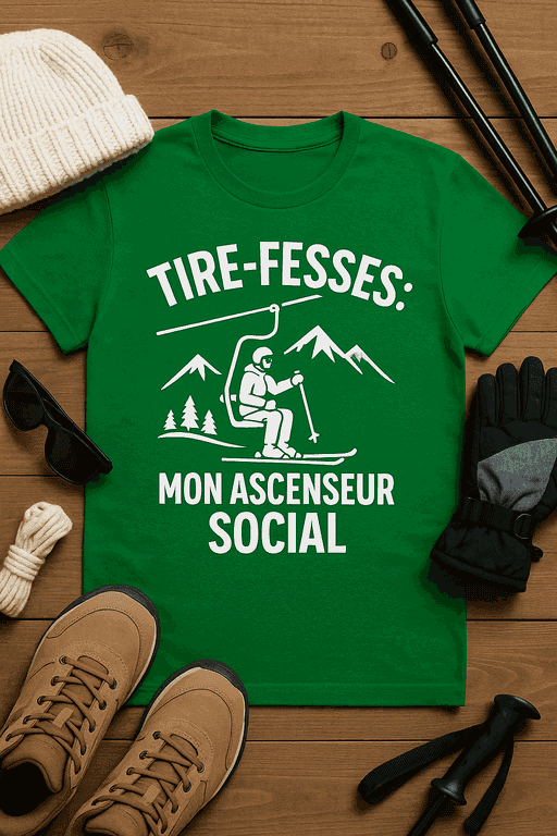 T-shirt Tire-fesses : mon ascenseur social