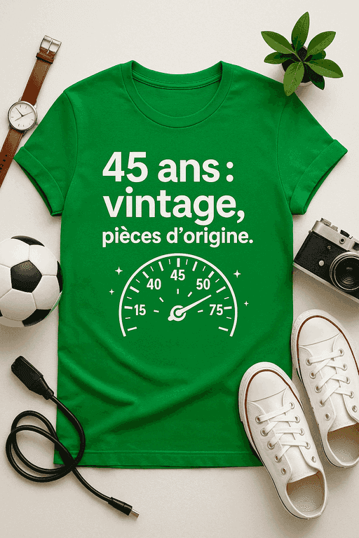 T-shirt 45 ans : vintage, pièces d’origine