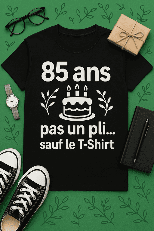 T-shirt 85 ans, pas un pli… sauf le T-shirt