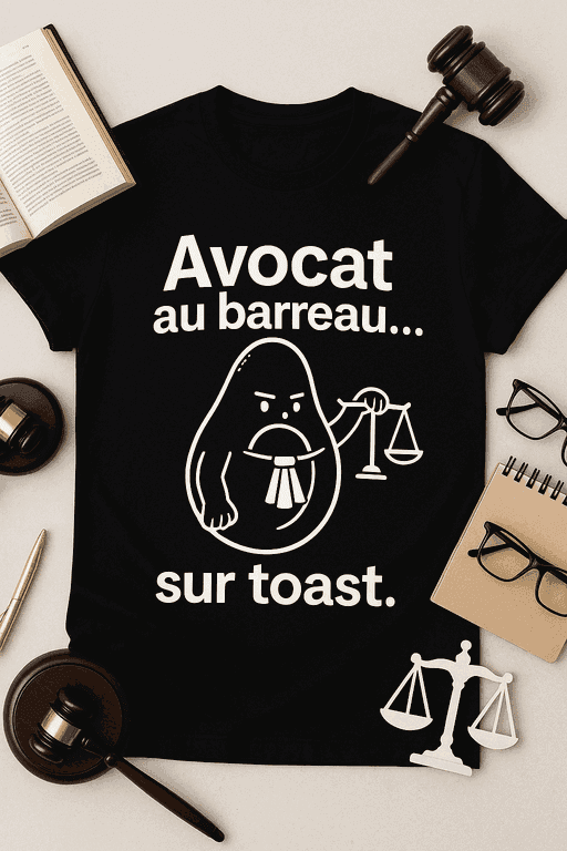 T-shirt Avocat au barreau... sur toast