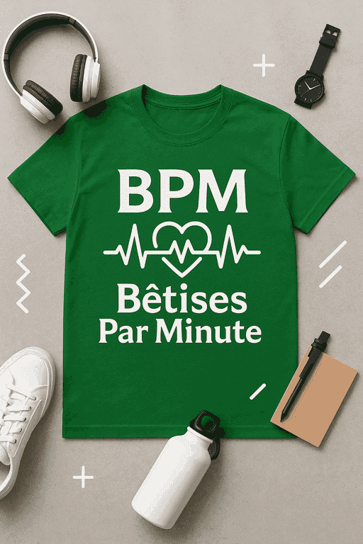 T-shirt BPM : Bêtises Par Minute
