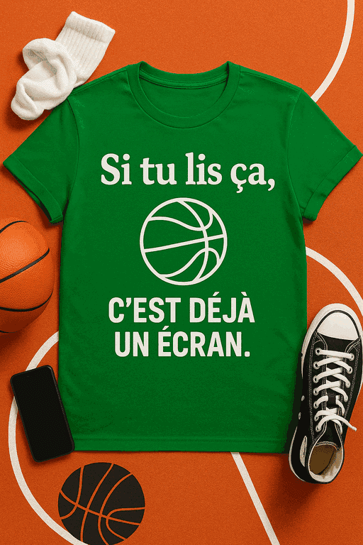 T-shirt drôle - Si tu lis ça, c’est déjà un écran