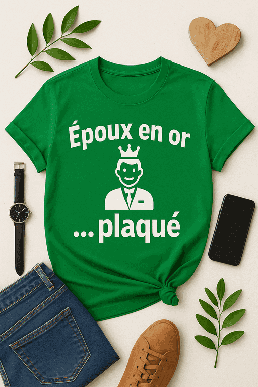 T-shirt Époux en or… plaqué