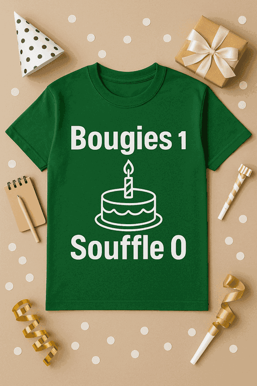 T-shirt humour anniversaire Bougies 1 — Souffle 0