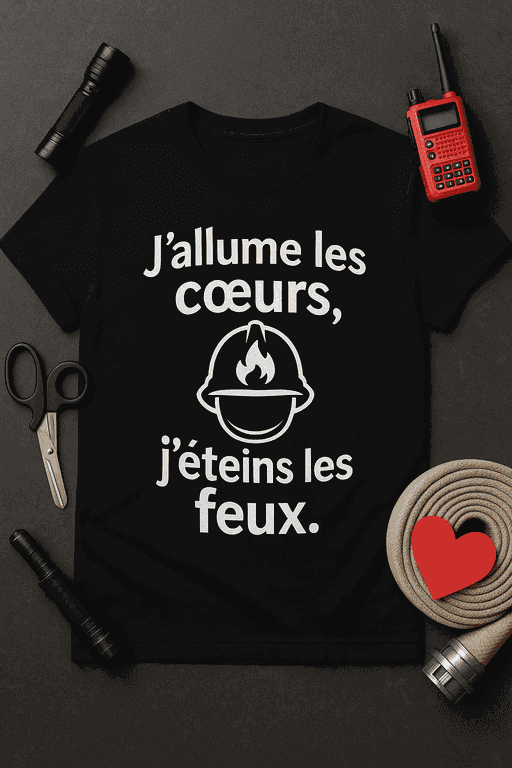 T-shirt J’allume les cœurs, j’éteins les feux