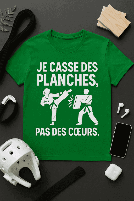 T-shirt Je casse des planches, pas des cœurs