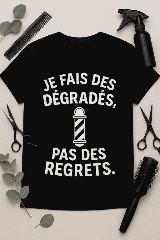 T-shirt Je fais des dégradés, pas des regrets