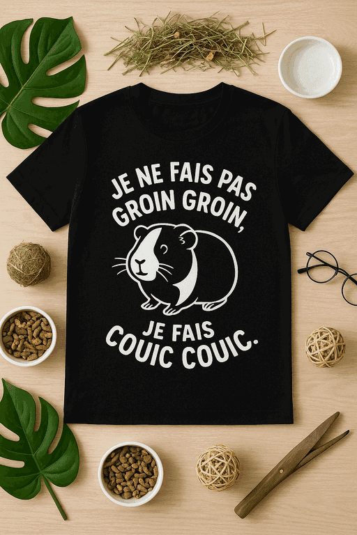 T-shirt Je ne fais pas groin groin, je fais couic couic