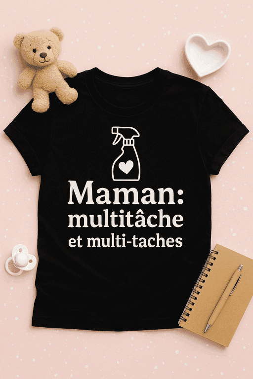 T-shirt "Maman : multitâche et multi-taches"