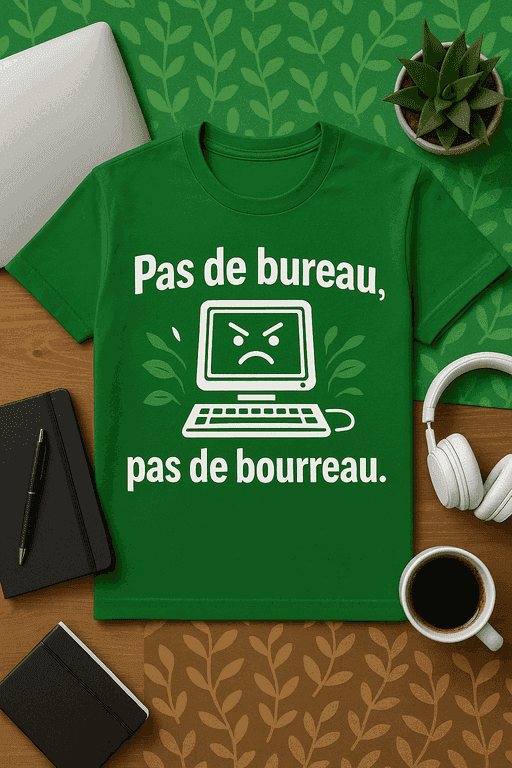 T-shirt Pas de bureau, pas de bourreau