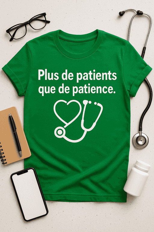 T-shirt Plus de patients que de patience