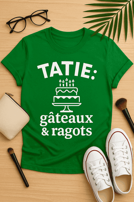 T-shirt Tatie : gâteaux & ragots