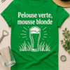 Pelouse verte, mousse blonde