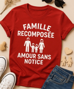 T-shirt Famille recomposée : amour sans notice