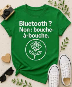 T-shirt humour - Bluetooth ? Non : bouche-à-bouche