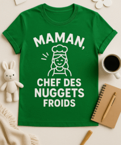 T-shirt Maman, chef des nuggets froids