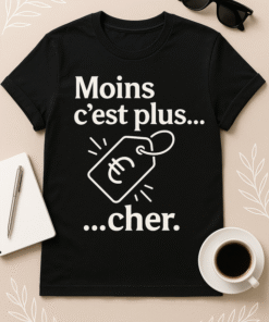 T-shirt Moins c'est plus... cher