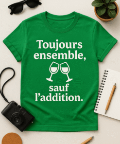 T-shirt "Toujours ensemble, sauf l’addition"