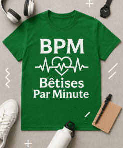 T-shirt BPM : Bêtises Par Minute