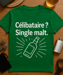T-shirt Célibataire ? Single malt.