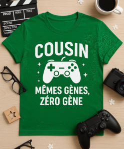 T-shirt Cousin : mêmes gènes, zéro gêne