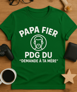 T-shirt Papa Fier — PDG du Demande à ta mère