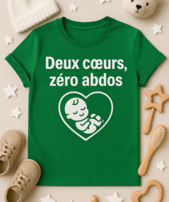 T-shirt Deux cœurs, zéro abdos