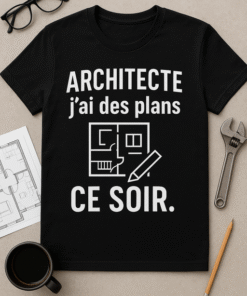 T-shirt Architecte : j'ai des plans ce soir