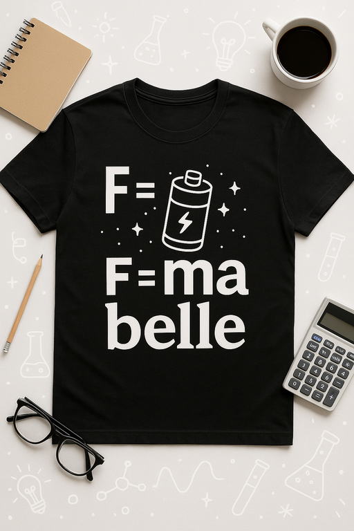 T-shirt F = ma belle