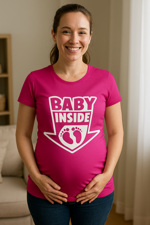BABY INSIDE petits pieds - T-shirt de grossesse