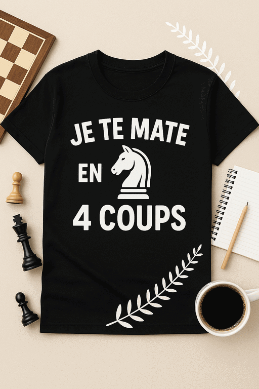 T-shirt Je te mate en 4 coups