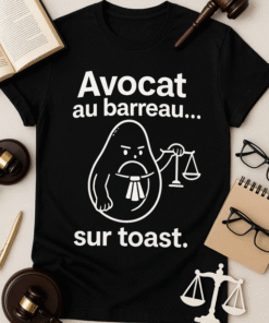 T-shirt Avocat au barreau... sur toast