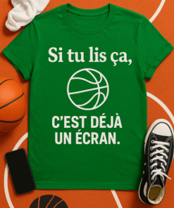 T-shirt drôle - Si tu lis ça, c’est déjà un écran