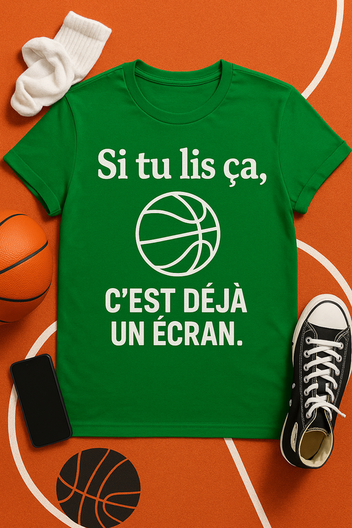 T-shirt drôle - Si tu lis ça, c’est déjà un écran
