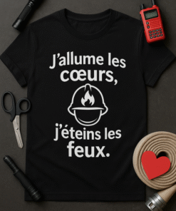 T-shirt J’allume les cœurs, j’éteins les feux