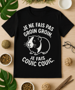 T-shirt Je ne fais pas groin groin, je fais couic couic