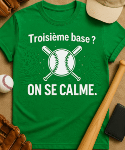 T-shirt "Troisième base ? On se calme."