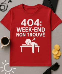 T-shirt 404 : Week-end non trouvé